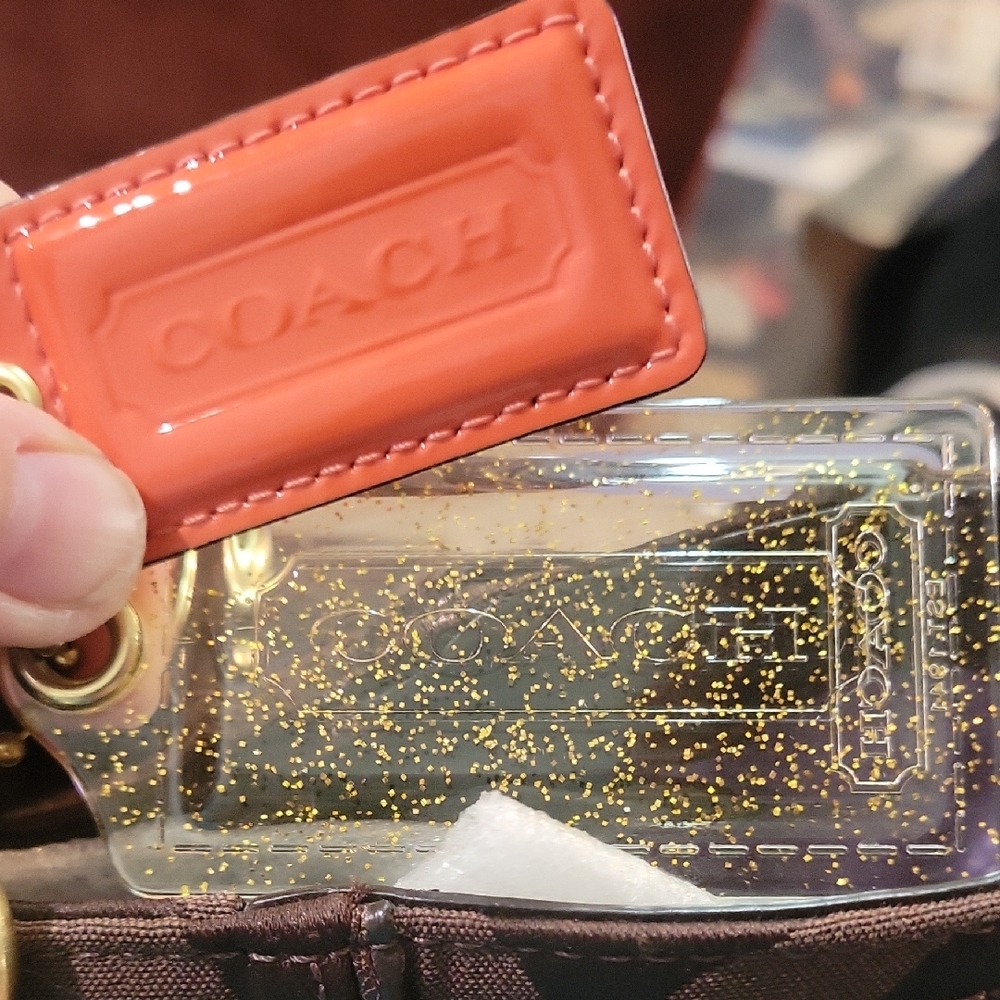Coach Poppy Chocolate Brown Shoulder Bag with Gold Accents - Picture 7 of 16